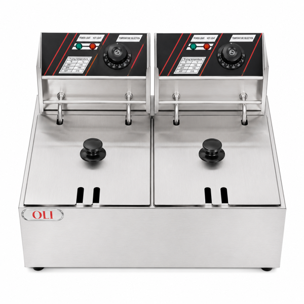 6L+6L 2-Tank 2-Basket Electric Fryer – AS-82