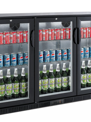 Back Bar Beer Cooler 3 Hinged Doors