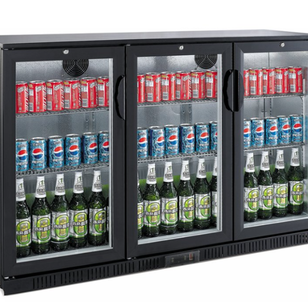 Back Bar Beer Cooler 3 Hinged Doors