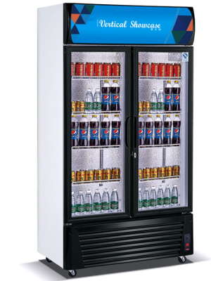 Double Door Fridge 680 L Black Upright