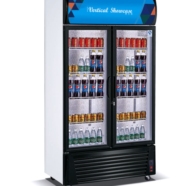 Double Door Fridge 680 L Black Upright