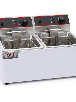 11L+11L 2-Tank 2-Basket Electric Fryer – AS-11L-2